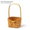 Willow Rattan Bride Flower Basket Picnic Container Hand-Woven Flower Arrangement Basket with Handle Picnic Weaving Basket