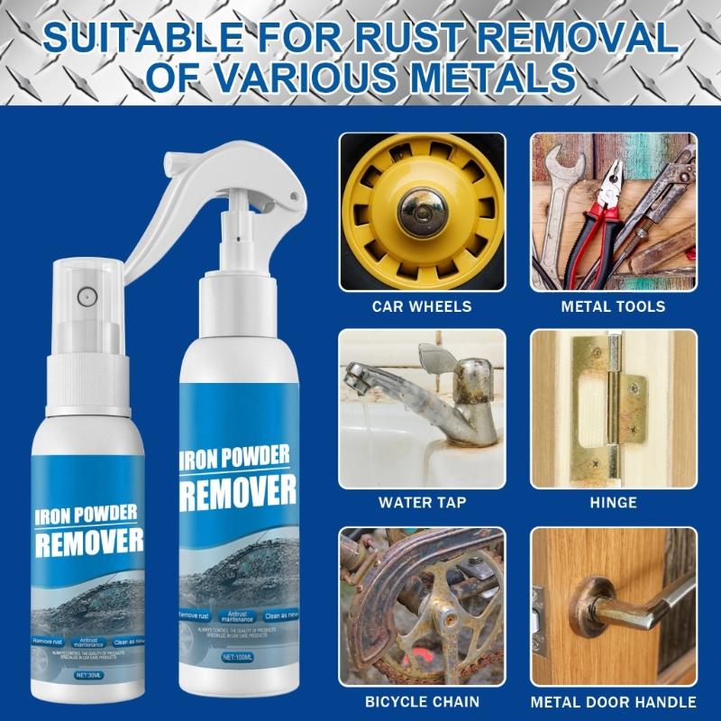 Remove Rust Agent Sprayer Fast Acting Rust Remover for Car Boats, Kitchens, Bathrooms Multipurpose Rust Cleaner