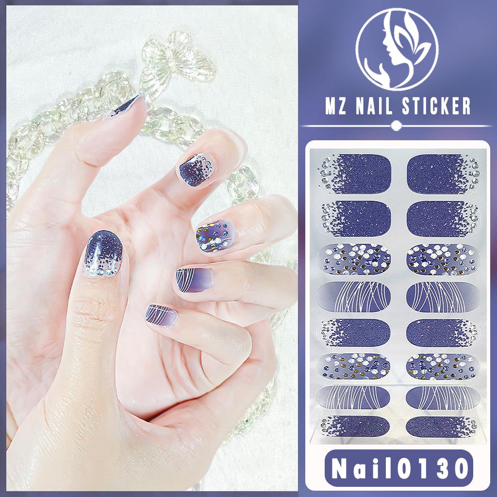 Nail16 Refers To Stereoscopic White Ultra Thin Non-trace Gel Nail Oil Film Popular Color Temperament Sweet Cool Wind Nail Art Sticker