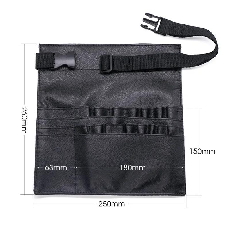 Multi-function 1PC PU Leather Waist Bag Makeup Brush Bag With Belt For Professional Makeup Artist Large Capacity Pet Scissor Bag