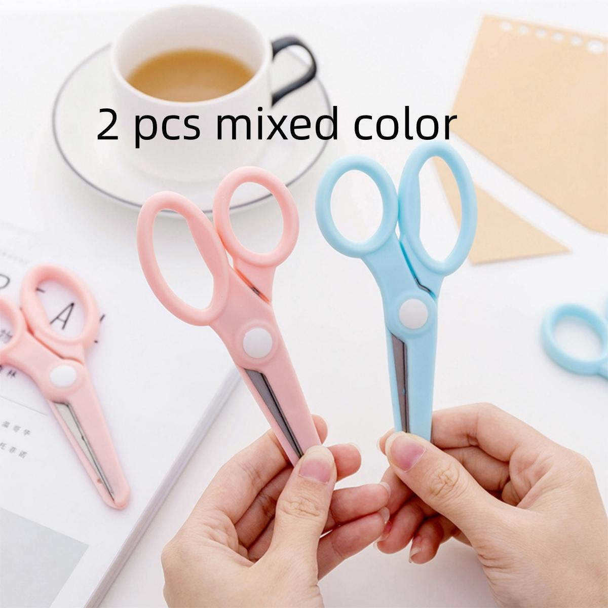 

2 шт. Креативные простые безопасные ножницы канцелярские принадлежности ремесло милый резак для бумаги скрапбукинг искусство своими руками аксессуары подарочные призы