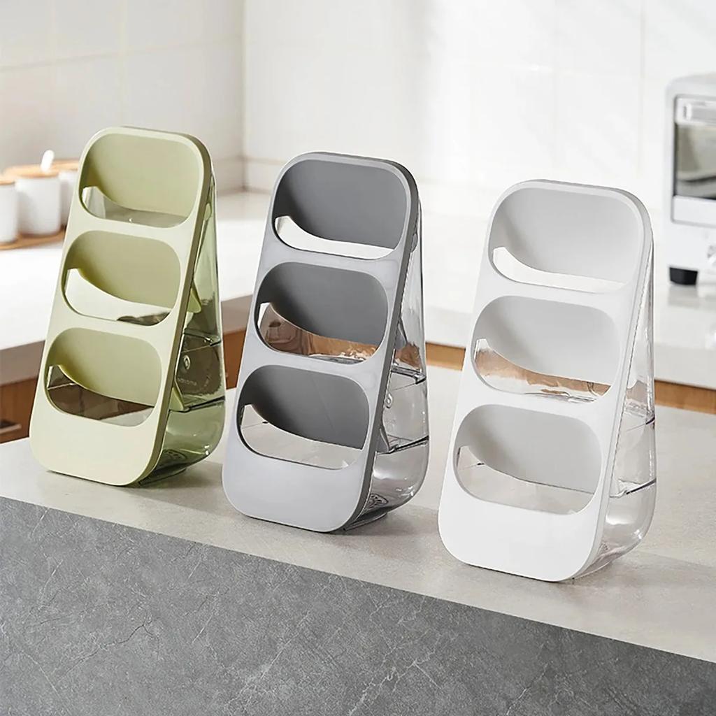 1Pc Utensil Rack, Home Chopsticks Fork Knife Storage Rack,Washable Wall-mounted Desktop Shelf Threeopsticks Cage,Home Storage