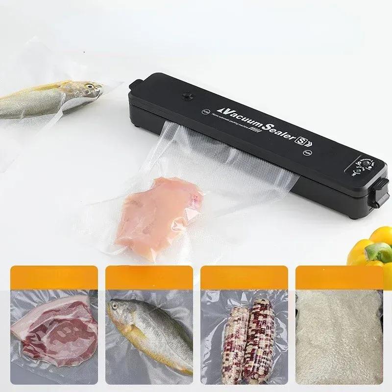 220V/110V Vacuum Sealer Packaging Machine with Free 10pcs Vacuum Bags Household Black Food Vacuum Sealer