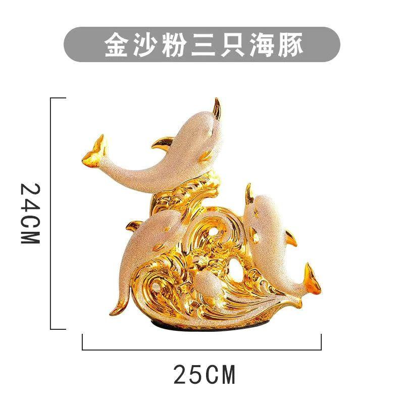 Moderne Kreative Delfin Statue Keramik Zubehör Haus Schlafzimmer Schreibtisch Schrank Dekoration Artikel Büro Café Tisch Skulptur Dekor