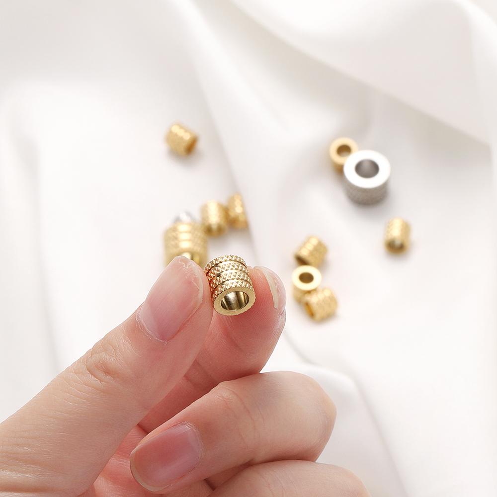 10Pcs Stainless Steel Loose Beads Big Hole Spacer Bead Charm Pendants for DIY Bracelet Necklace Jewelry Making Accessories