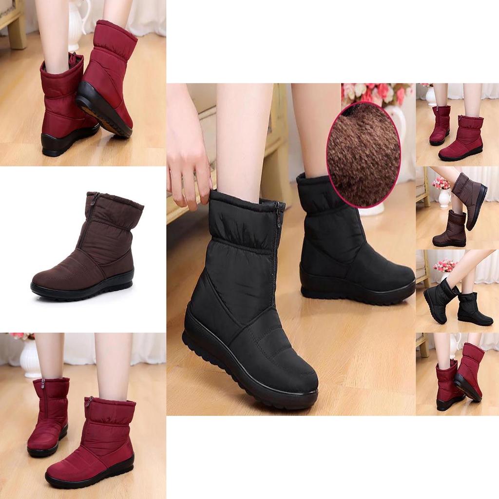 Gemütliche Neue Mode Damen Warme Schneeschuhe Mit Weicher Sohle Und Baumwollfutter Für Den Winter
