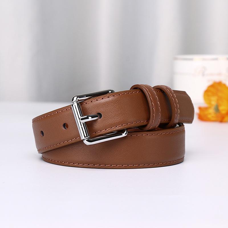 

Японский и корейский милый женский кожаный ремень в стиле первой линии из коровьей кожи с декоративной пряжкой, универсальный ремень 105cm
