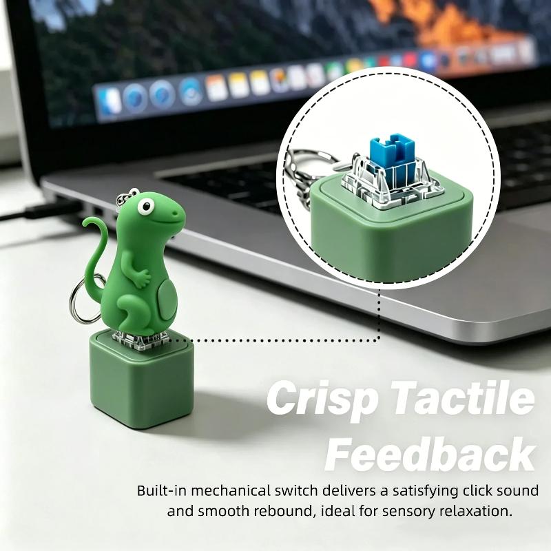 Fun Finger Button Clicker Stress Relief Toy Cute Mini Keychain Fidget Toy for Kids Party Favors Birthday Gifts