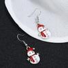 Cute Christmas Snowman Earrings For Women Elegant Snowflake Christmas Tree Sock Bells Earrings New-Year Party Jewelry Gift