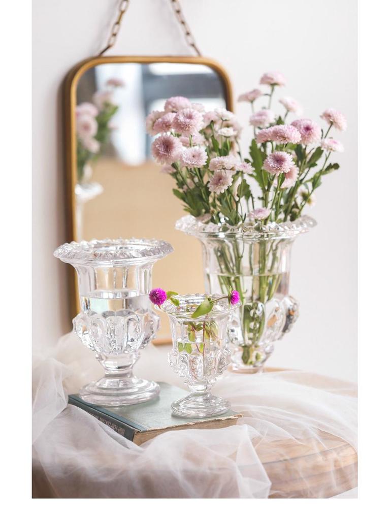 Hochwertige transparente Glasvase für elegante Heimdekoration und frische Blumenarrangements