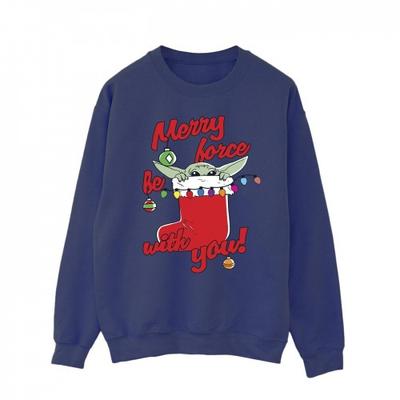 Star Wars The Mandalorian Mens Merry Force Be With You Sweatshirt