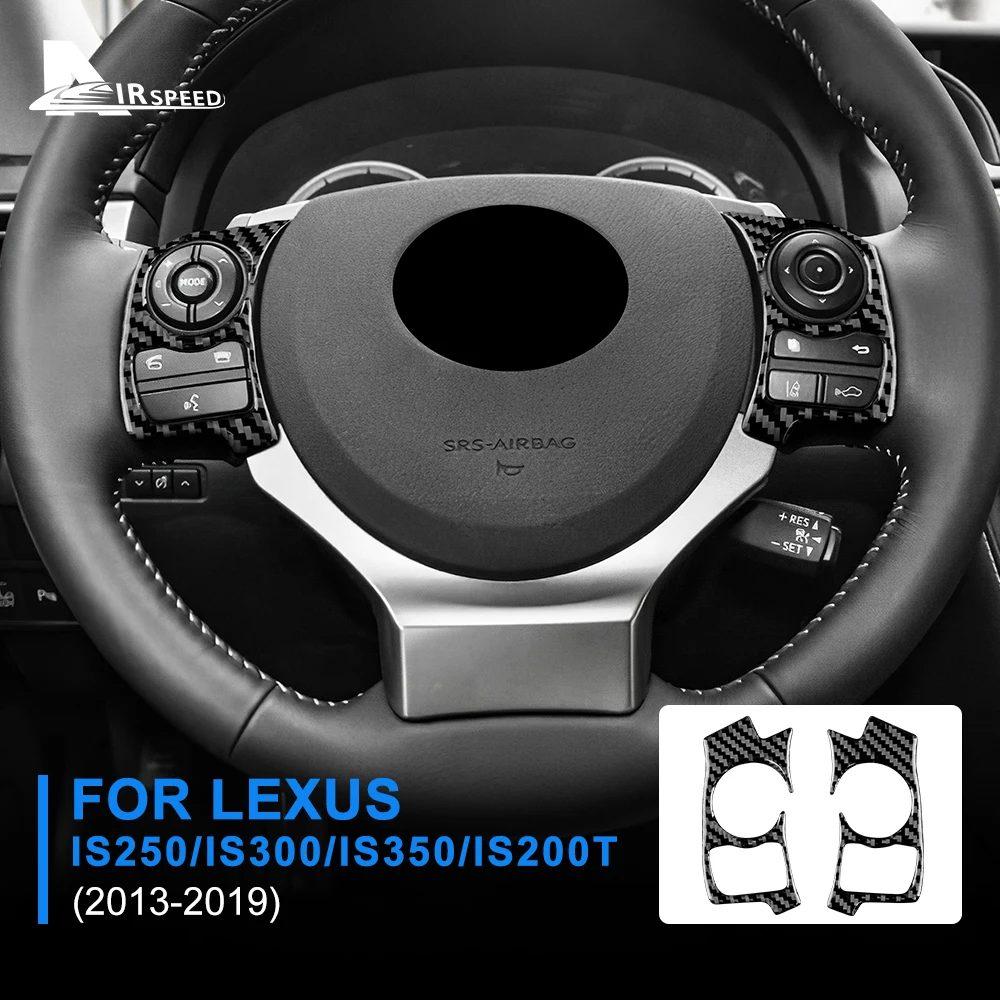 Real Soft Carbon Fiber Sticker For Lexus IS250 300 350 200T 2013 2014 2015 2016 2017 2018 2019 Car Steering Wheel Interior Trim