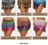 Bohemian Sequin Hip Scarf: Four-layer Tassel Waist Chain Belly Dance Costume for Women. Perfect for Halloween Performances.
