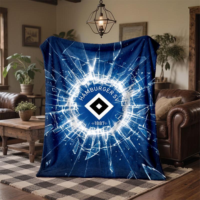 Hamburger SV Football Print Flannel Blanket Soft Warm Sofa Bed Throw Blanket For Home Office Bedroom