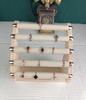 Rubber Wood 5-Layer Ring Display Stand for Jewelry Presentation and Photography