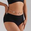 Sweet and cool Spice Girls Wind Shell Starfish Pendant Single Layer Waist Chain Sexy Street Shoot European and American Single Circle Metal Body Chain