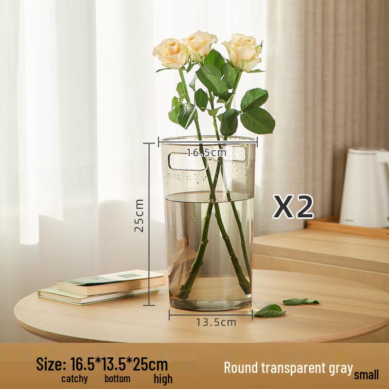 Upgraded Portable Acrylic Flower Waking Bucket Vase Small