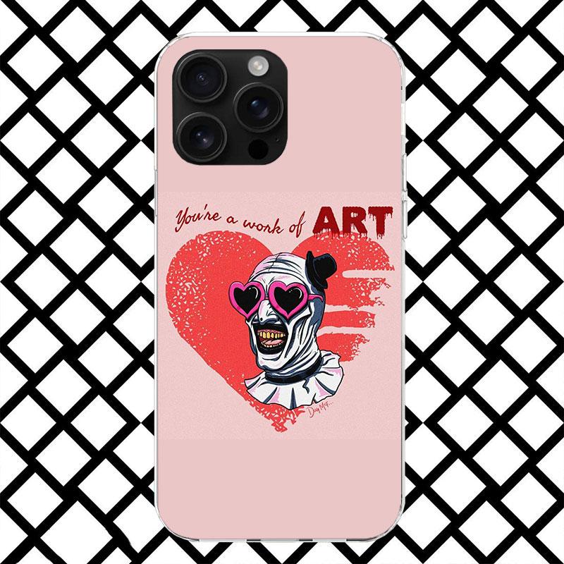 Horror Movie Terrifier Phone Case for iPhone 17 Air 16 16E 15 14 Plus 13 Mini 12 11 Pro Max 7 8 + SE 2020 Soft Cover Fundas 17 A