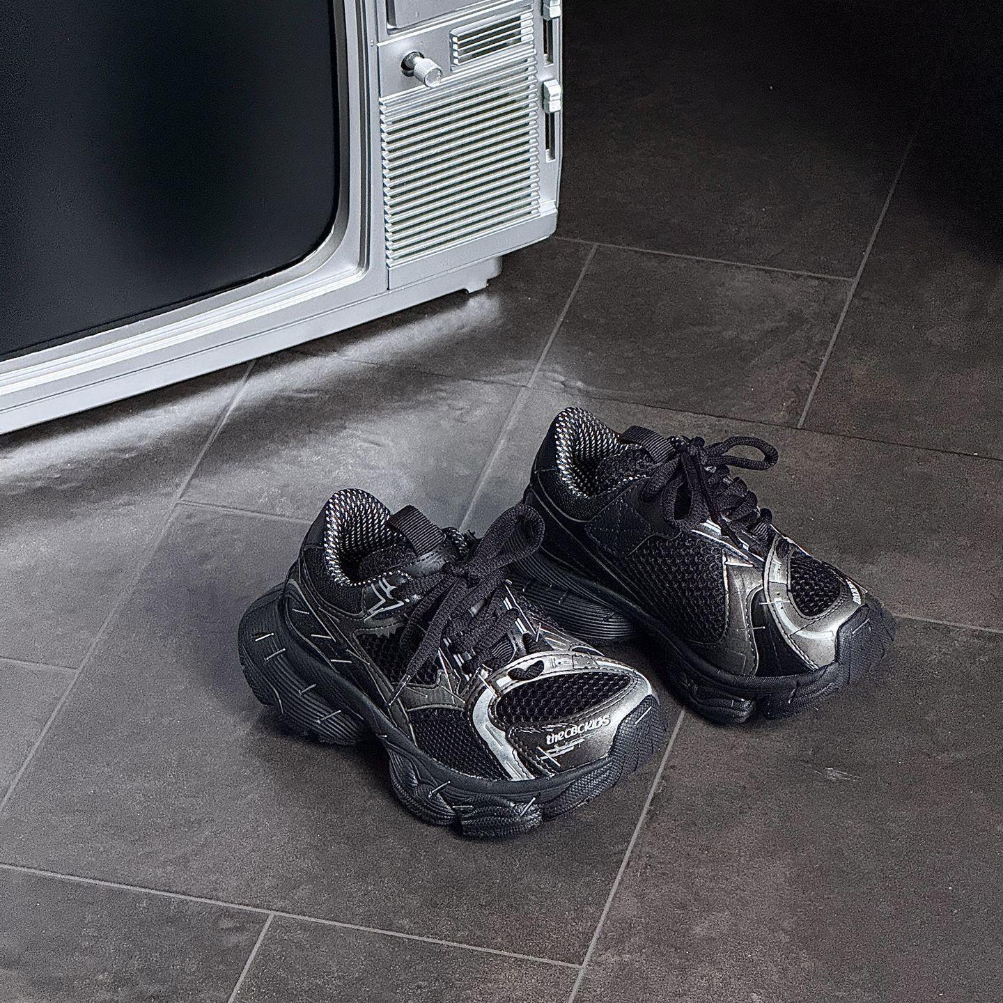 

XSHX Paris Тяжелая промышленность | Детские кроссовки Staples для мальчиков и девочек Папа Осень и Зима Липучка Родитель-ребенок Теплые 25