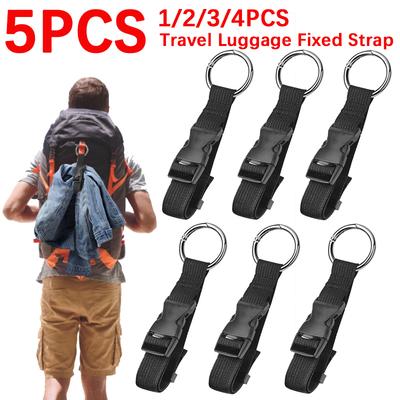 Travel Luggage Fixed Strap Backpack External Strap Portable Strap with Release Buckle Add-A-Bag Luggage Strap Belt Jacket Holder