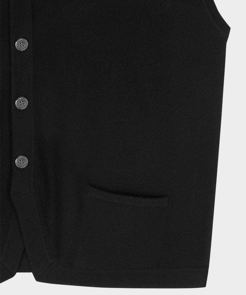 Teildeon Wool Cashmere Knit Vest Black