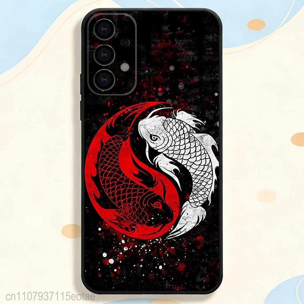 

Чехол для телефона Koi Carp YIN YANG для Samsung серии S s21 s22 s23 s24 s25 S26 FE Plus Ultra TPU Мягкий, приятный для кожи чехол SamsungS30Plus