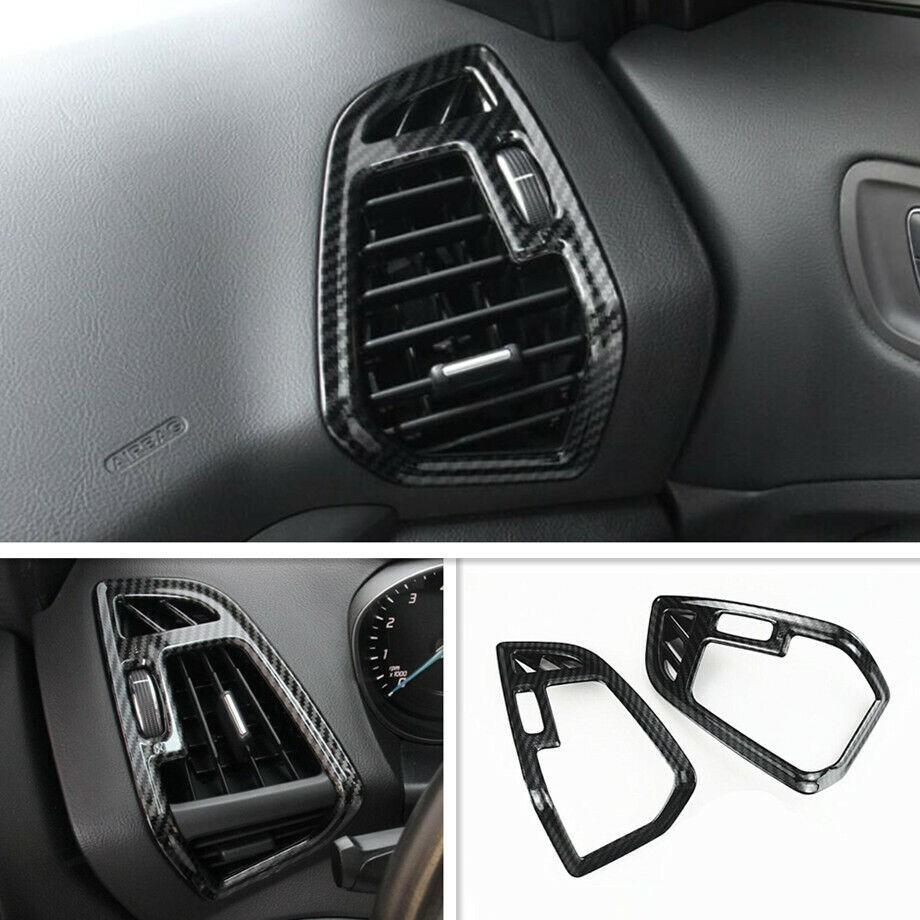 For Ford Escape Kuga 13-2019 Carbon Fiber Side Air Vent Outlet Cover Frame Trim