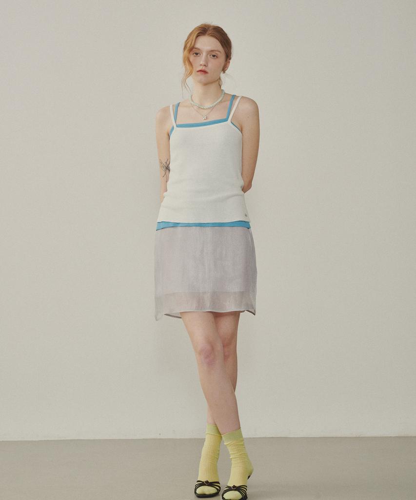 Melly And Rose Shiny Mini Skirt (315304)_Silver