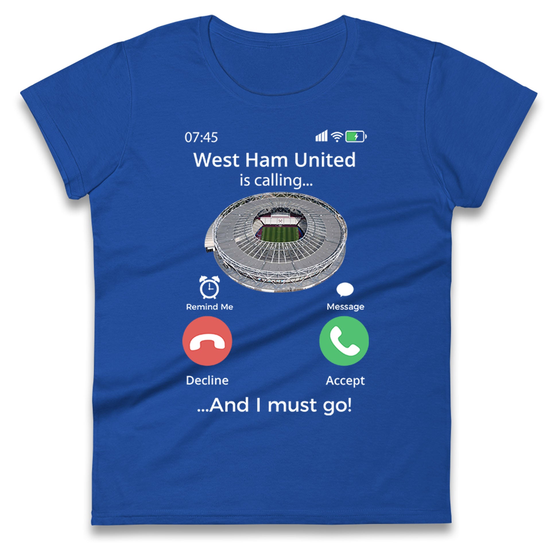 

West Ham United Football Womens T Shirt Mens Tops Tees Unisex West Ham United Is Calling Top S