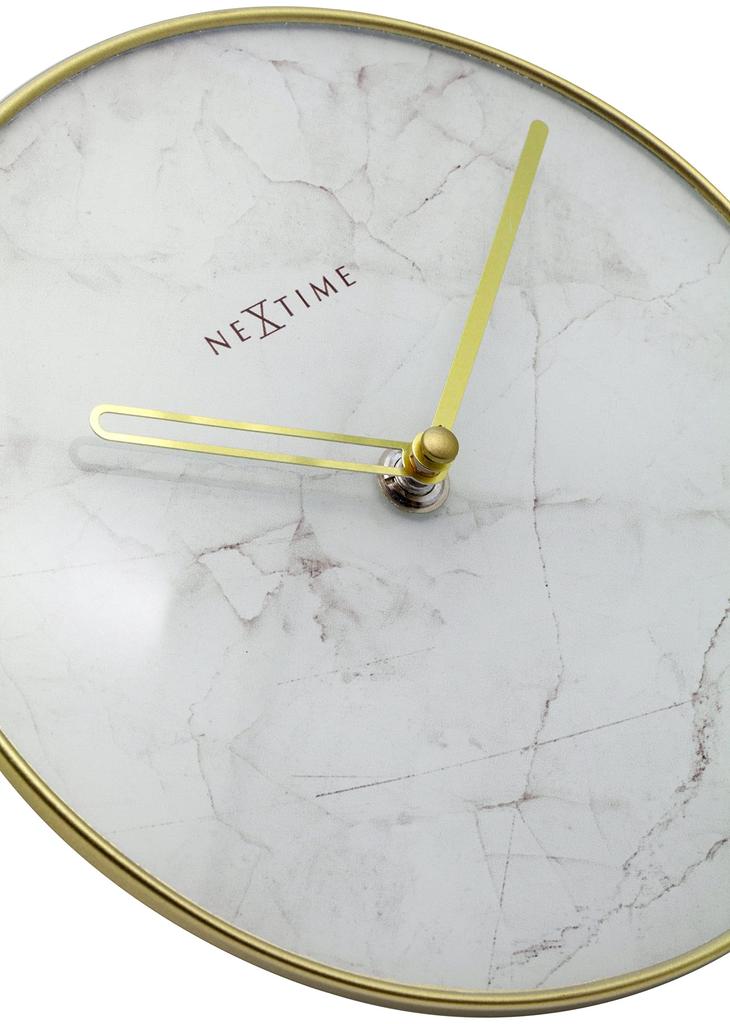 NeXtime Marble Table Table Clock Wall Clock Silent Small 20cm