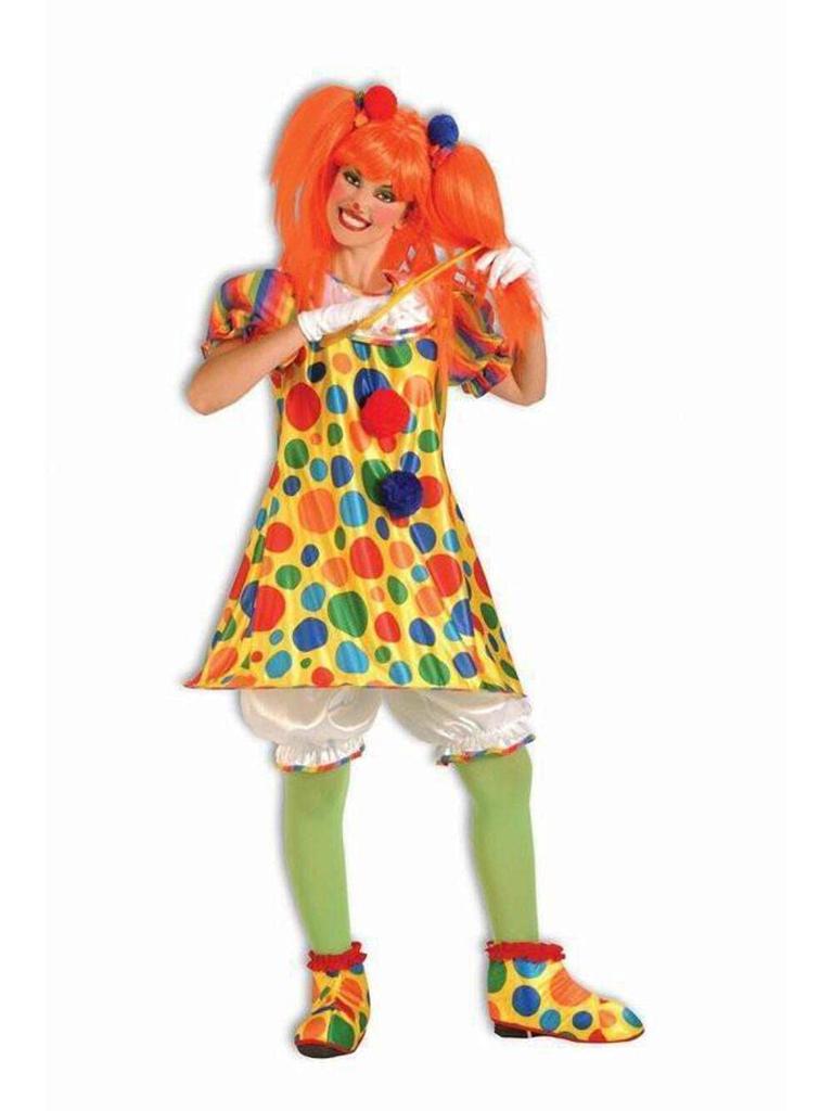 Clown Polka Dots and Cosplay STD Women's Costume, Clown, Costume,