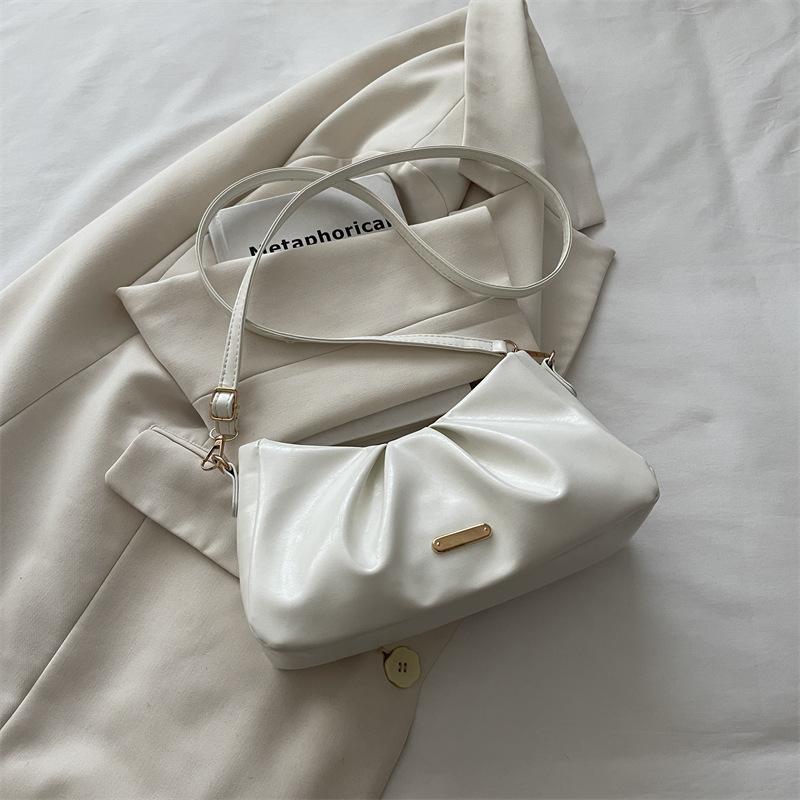 Popular Underarm Bag with Cloud-like Texture, Small and Exclusive Single-shoulder Pleated Crossbody Bag