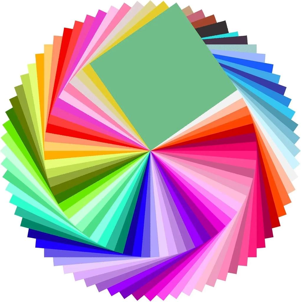 100 ks čtvercového origami papíru jednobarevný oboustranný skládací 20x20cm papír s 8mm oky pro děti ruční výroba DIY scrapbooking řemesla