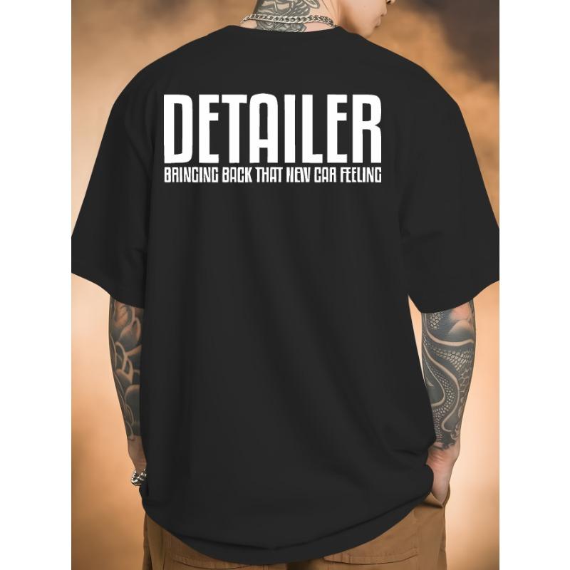 European Size Stylish New Short-Sleeve T-Shirt for Men with a Graphic Print on The Back, Perfect for Spring And Summer. This Trendy Round-Neck Top