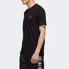 adidas T Shirts Men's Black Crew Neck Moderate Straight Fit FQ2389