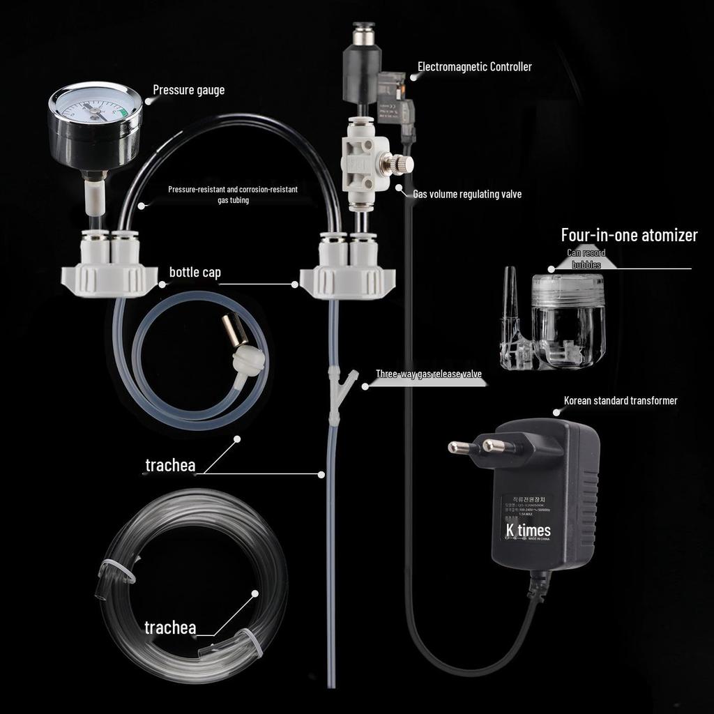 Creative CO2 Generator Kit for Aquariums - DIY Carbon Dioxide System with Solenoid for Aquatic Plants