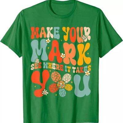 Groovy Floral Polka 15th September Dot Day Teachers T Shirt