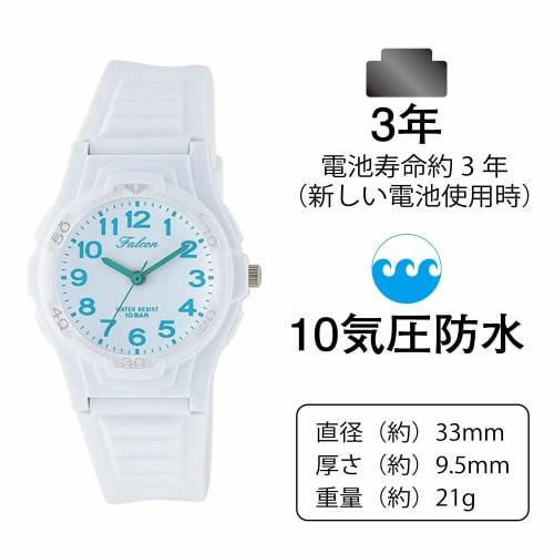 Citizen Q&Q Watch Analog Waterproof Urethane Strap VS06-005 Women's White Light Blue