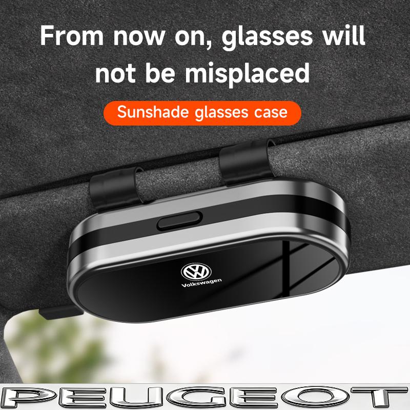 Car Visor Sunglasses Car Glasses Case Glasses Clip Box For VW Golf Tiguan T-Roc Polo Passat ID.4 T-Cross ID.3 Taigo ID.7 Atlas
