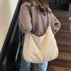 Canvas bag messenger bag women's large capacity lightweight casual dumpling bag summer commuter versatile shoulder bag