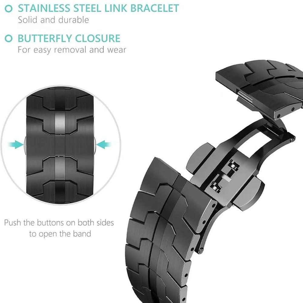 Butterfly Buckle Strap for Samsung Galaxy Watch8 44mm/40mm/Watch8 Classic 46mm Titanium Alloy Watch Band