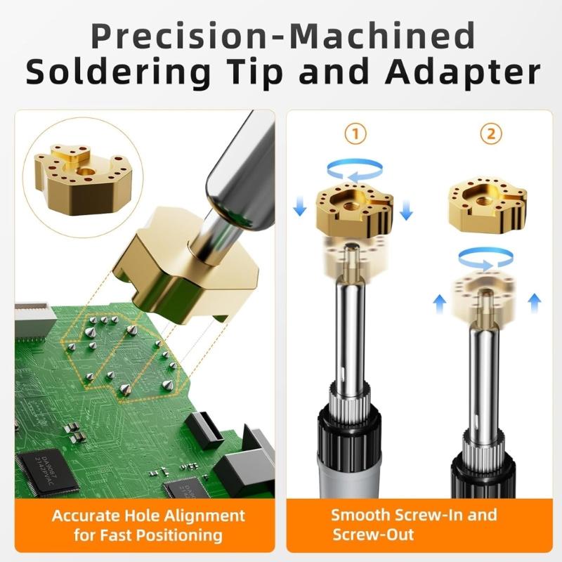 Set di punte per saldatore di precisione Strumento di riparazione per smontaggio joystick Per sostituzione joystick console di gioco