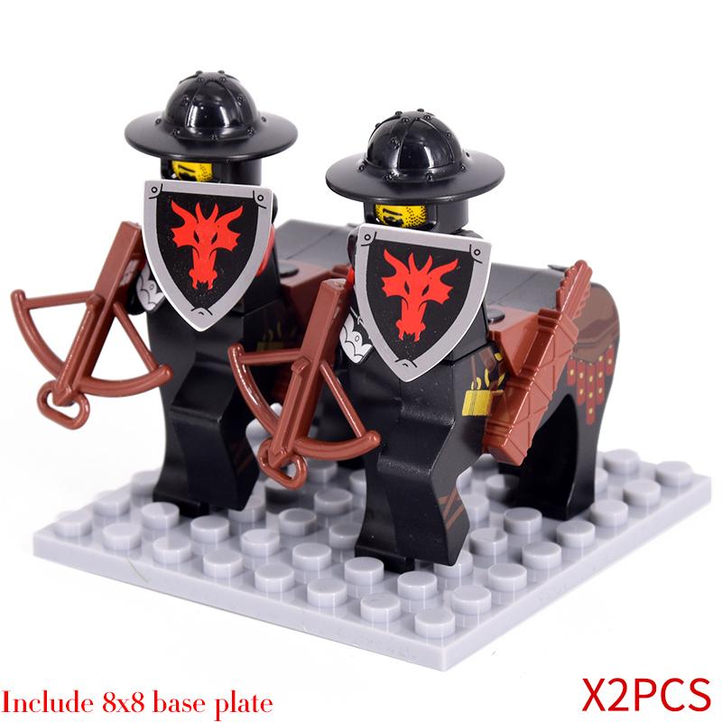 MOC Medieval Centaurs Knights Mini Action Figures Building Blocks LOTR Horse Soldiers Bricks Kids Toys Gifts