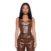 Missy Empire Womens/Ladies PU Corset Top