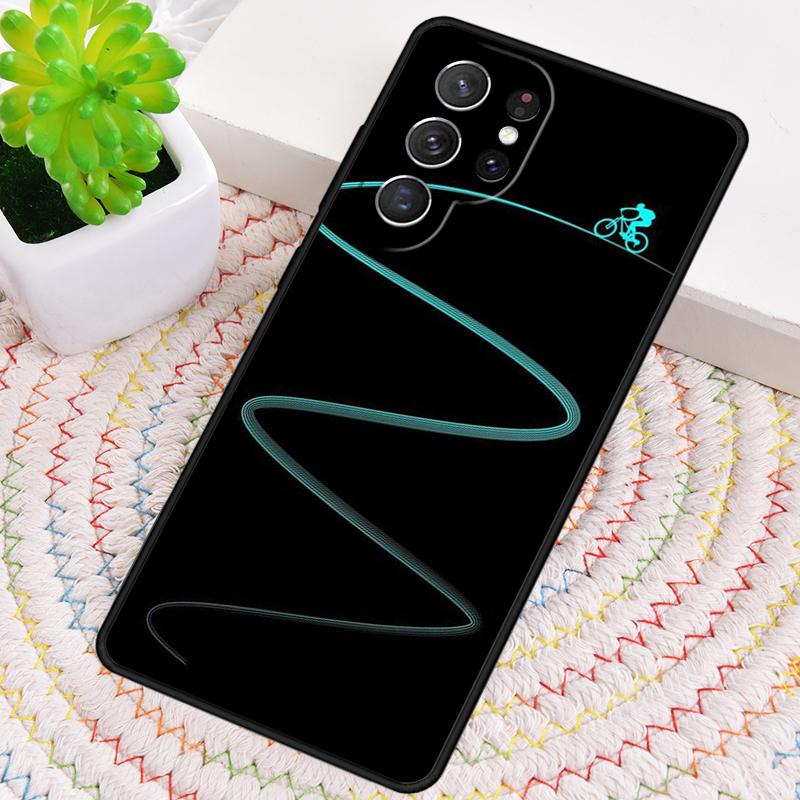 Mountain Bike Cycling Cyclist Silicone Phone Case For Samsung Galaxy Note 10 Pro S26 S25 S24 S23 S22 S21 Plus Ultra Capa Cover