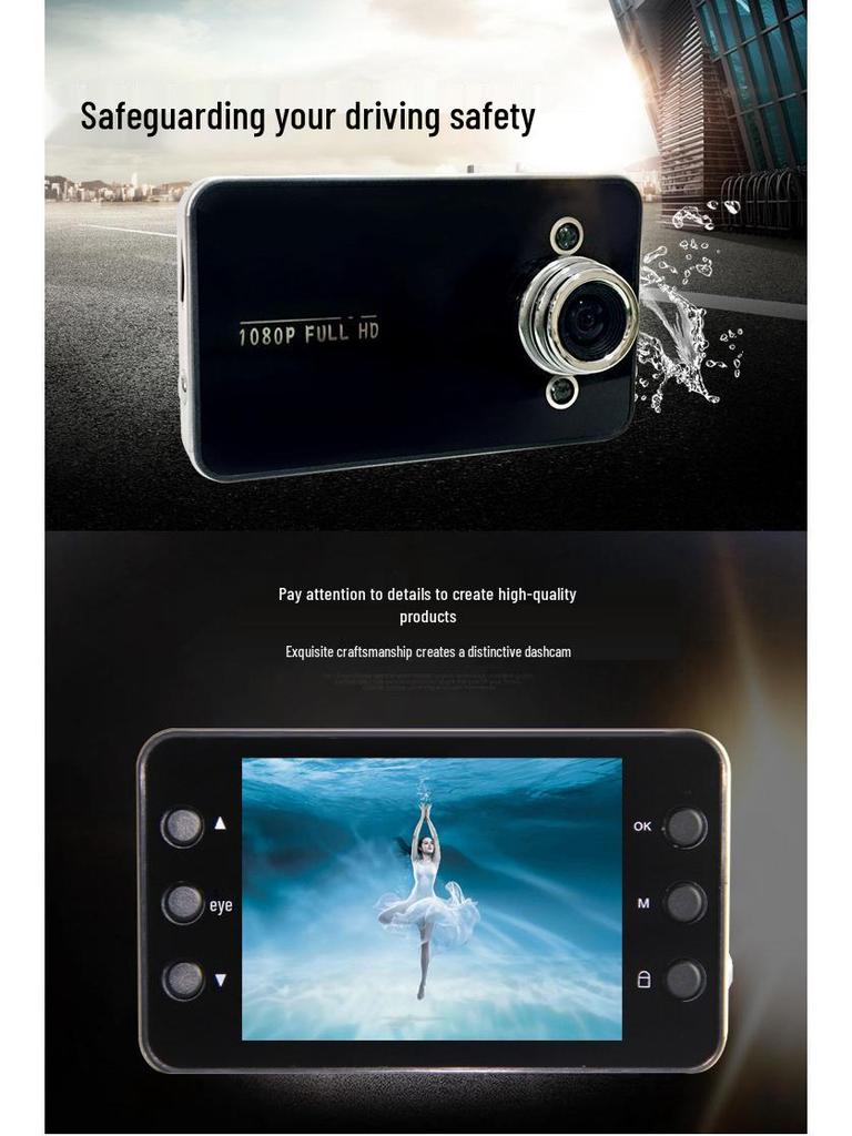 K6000 Dash Cam: Hidden Car HD Night Vision DVR Camera