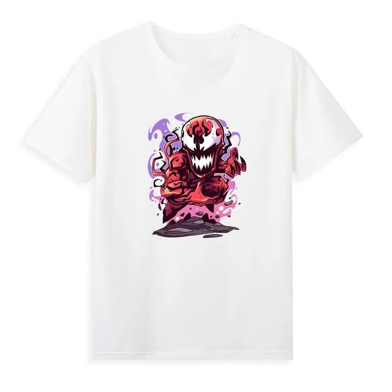 2026 Venom Marvel Peripherieartikel Bedrucktes Kinder-T-Shirt Rundhals Reine Baumwolle Familienkleidung für Eltern und Kinder