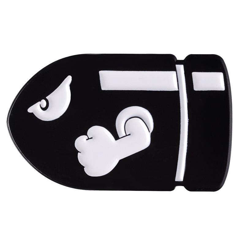 

Bullet Whimsical Black Shaped Cartoon Brooch Eyecatching Accessory For Styles Fashion
