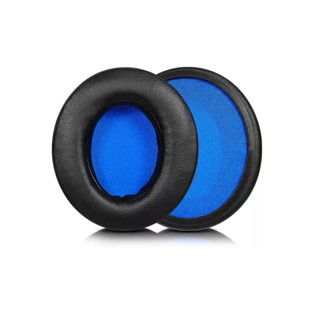 Kraken X Ear Pads Replacement Ear Cushions for Razer Kraken X/V3/V3X/V4/V4X Gaming Headphones - Black/Blue Leather
