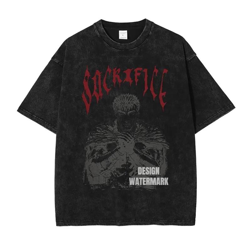 Berserk Manga Tričko Guts Grafické Tričko Pánské Dámské Oblečení Krátký Rukáv Trička Oversized Bavlněné Tričko